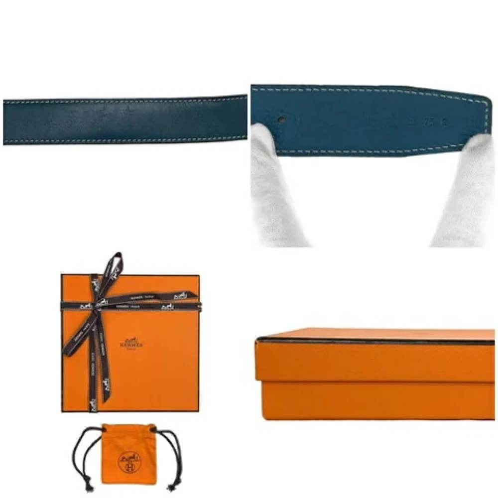 Hermès Vintage Pre-owned Leather belts Blue Dames