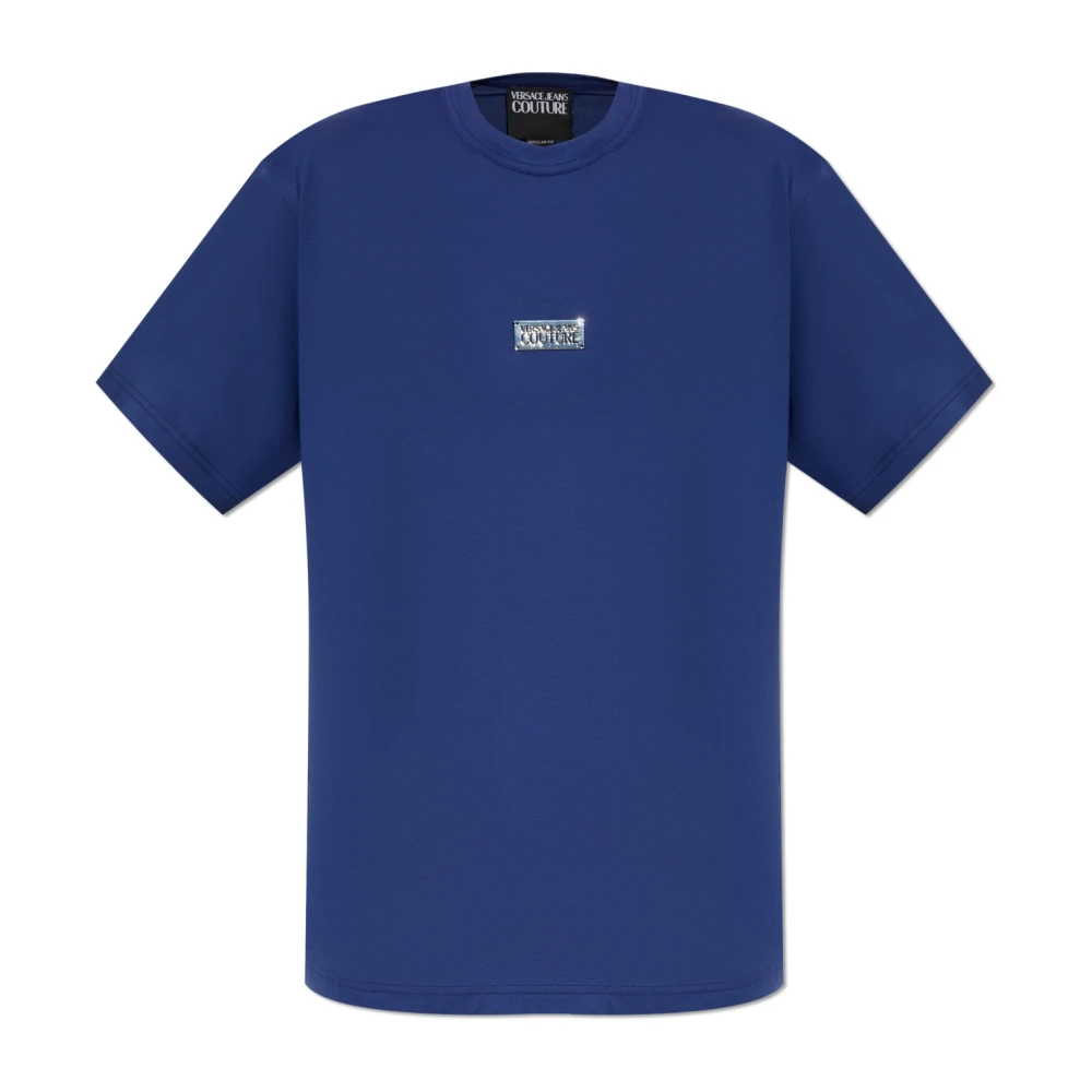 Versace Jeans Couture T-shirt met logo Blue Heren