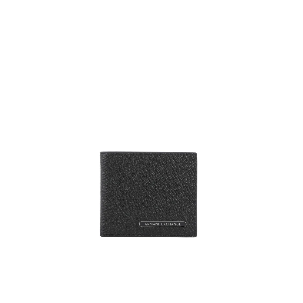 Armani Exchange, Herren, Portemonnaie, Essential Barcelona Side Lettering Logo Wallet Geschenkset, Schwarz - Image 4