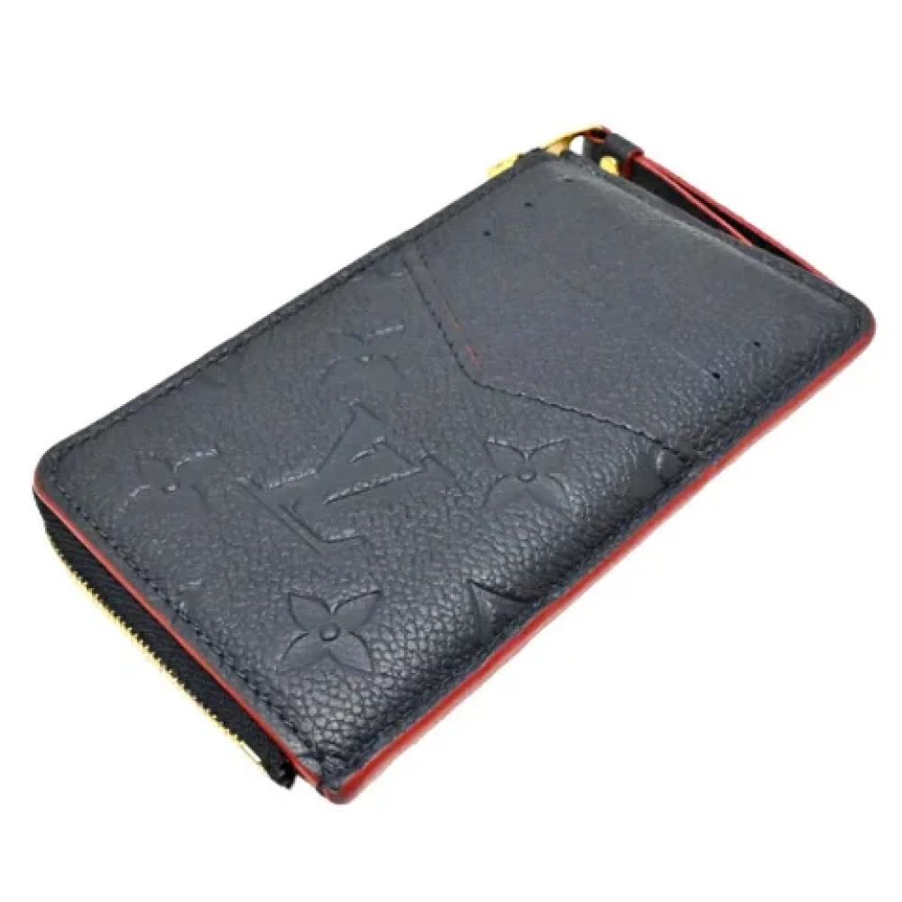 Louis Vuitton Vintage Pre-owned Leather wallets Blue Heren