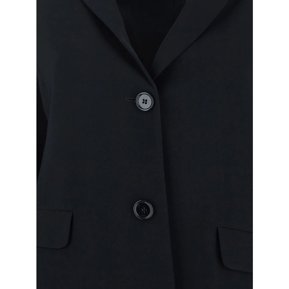 Max Mara Elegante Undici Jacket in triacetaatstof Black Dames