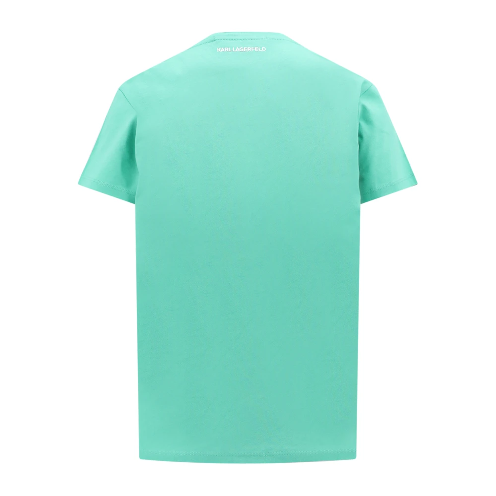 Karl Lagerfeld Logo Biologisch Katoenen T-Shirt Green Dames