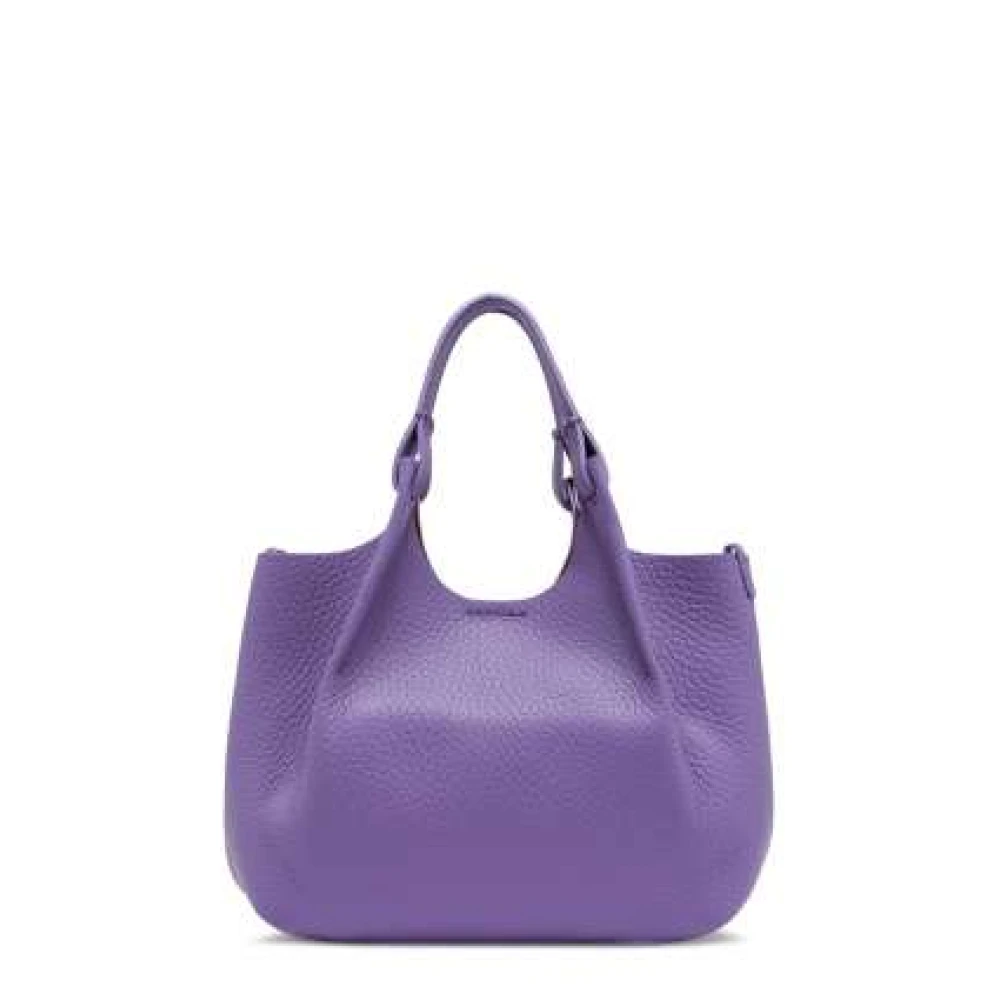 Gianni Chiarini Middelgrote tas van graanleer Purple Dames