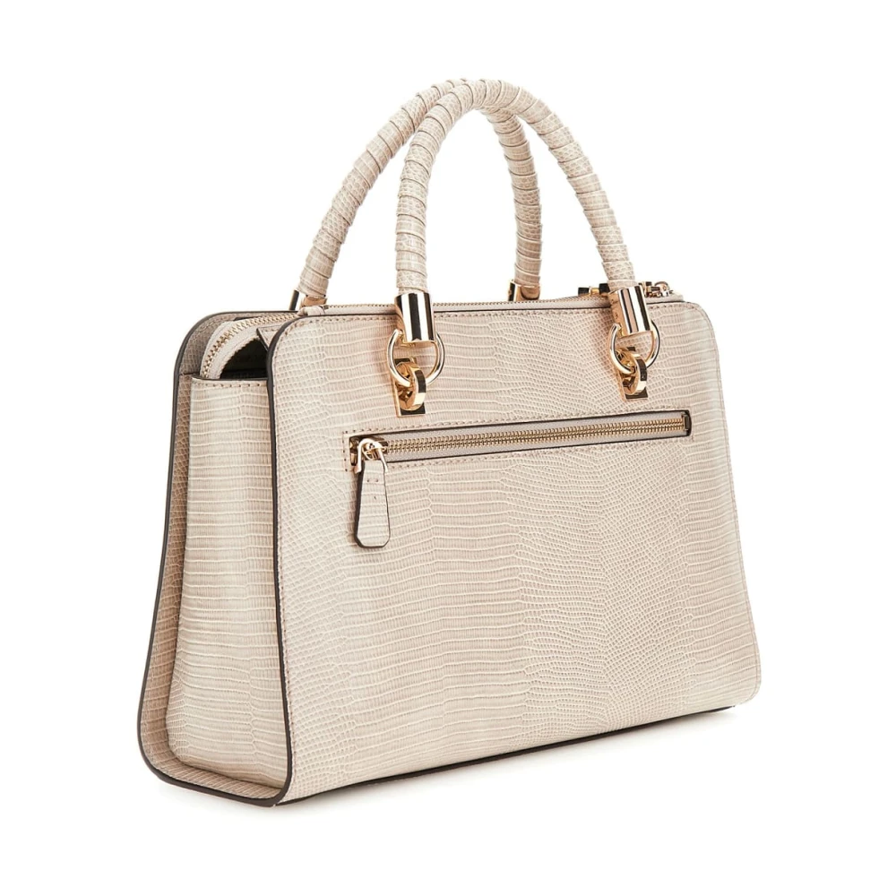 Guess Orlina Society Satchel Tas Taupe Brown Dames