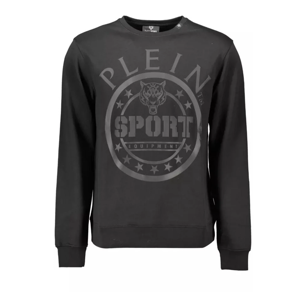 Plein Sport Svart Logo Print Tröja Herr Black, Herr