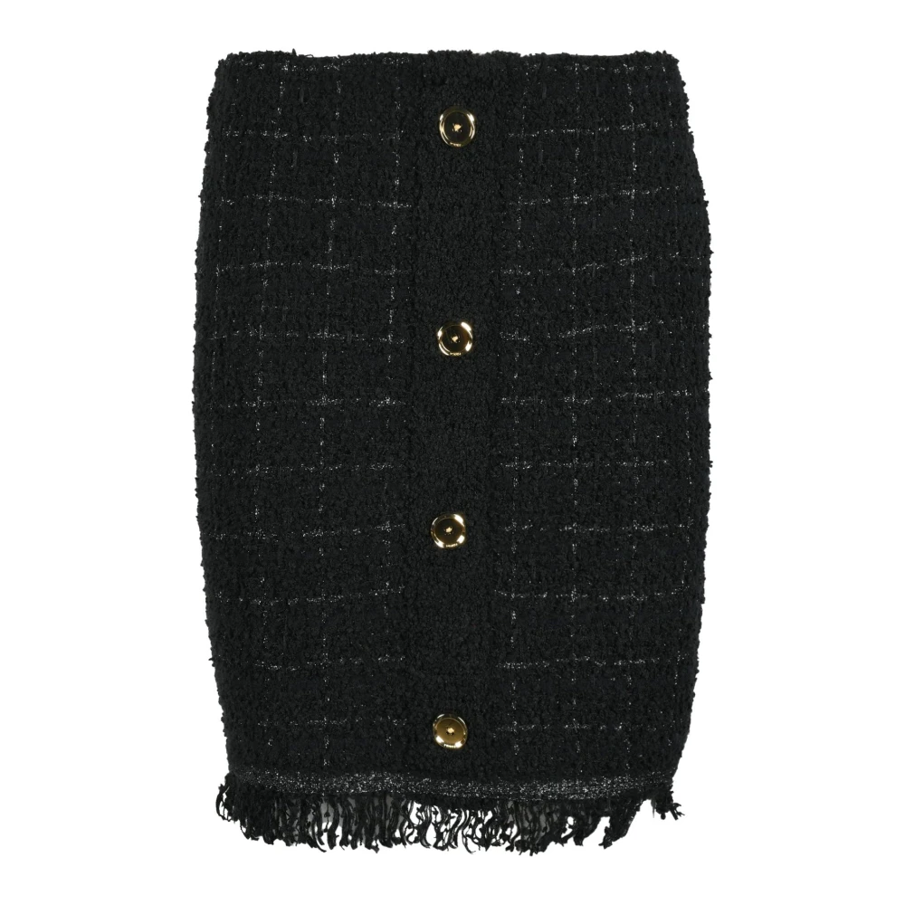 Pinko Metallic Wollen Trui Black Dames