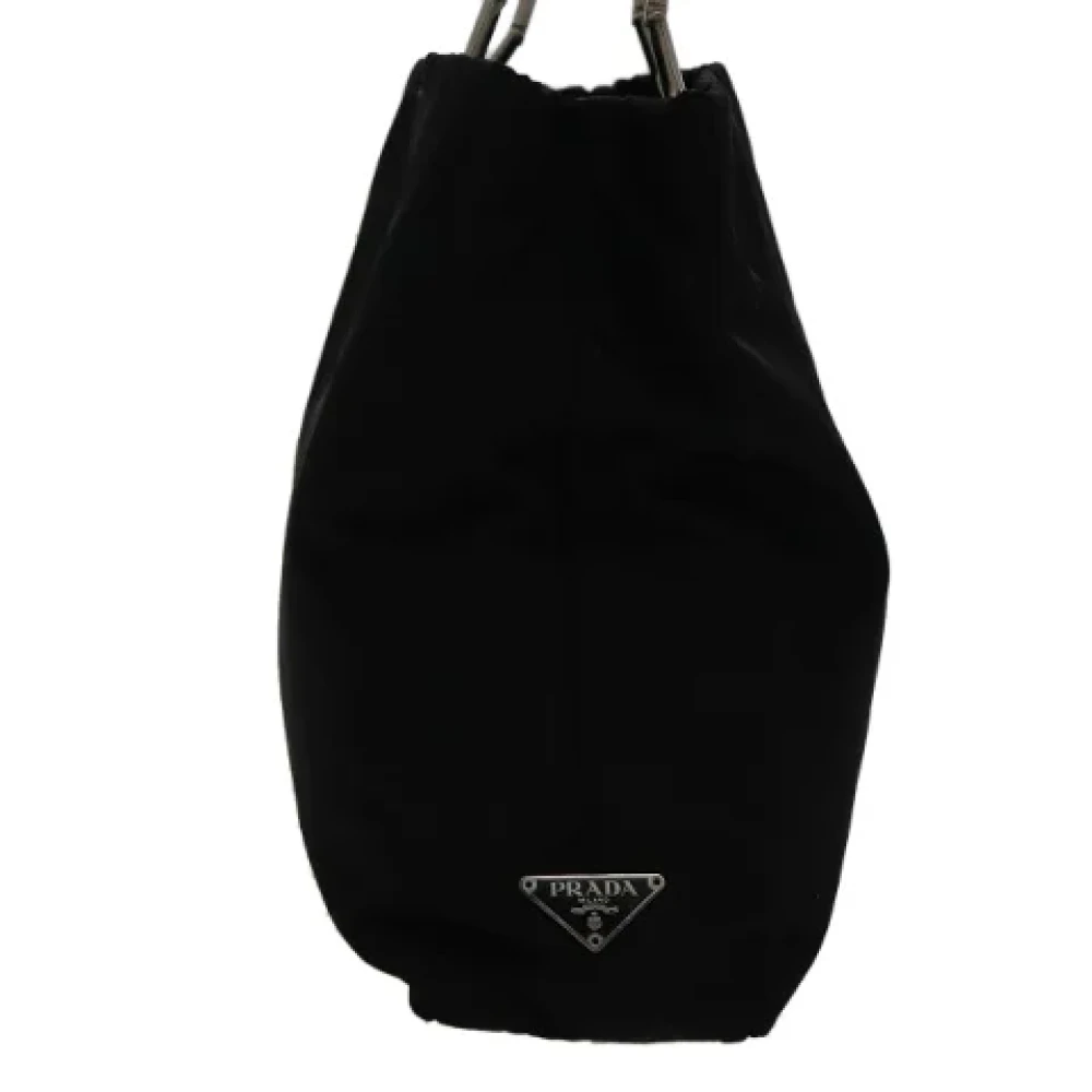 Prada Vintage Pre-owned Nylon handbags Black Dames