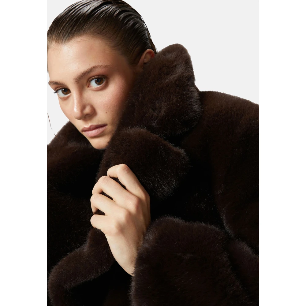 pinko Stijlvolle Jas voor Vrouwen Brown Dames