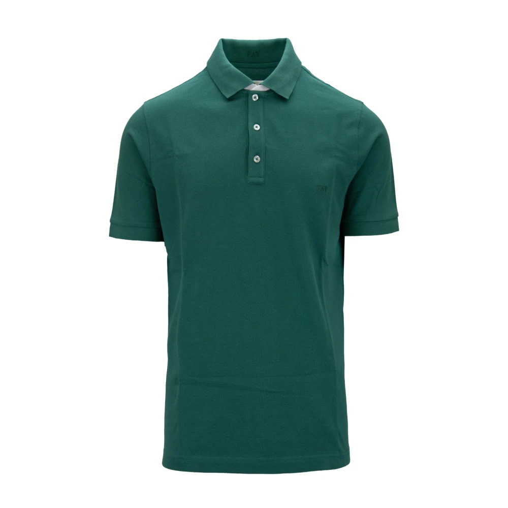 Fay - Tops > Polo Shirts - Green - Fay - Modalova
