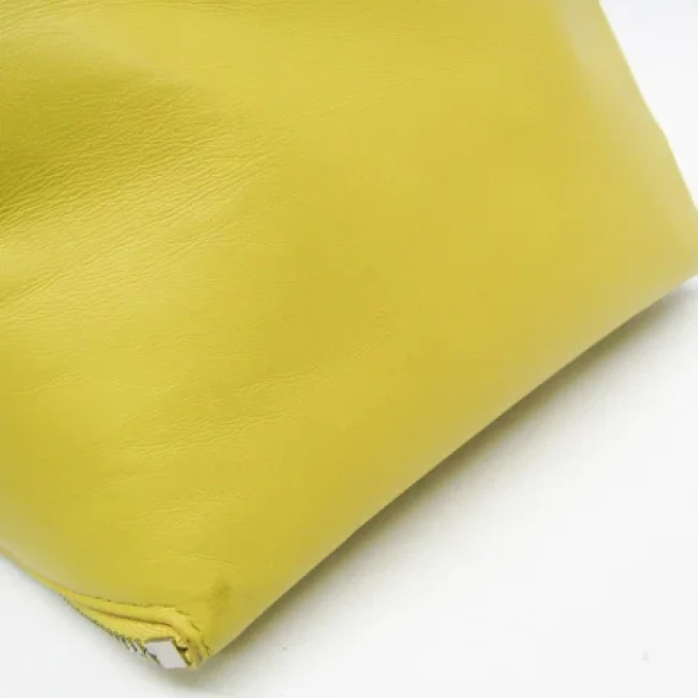 Bottega Veneta Vintage Pre-owned Leather clutches Yellow Dames