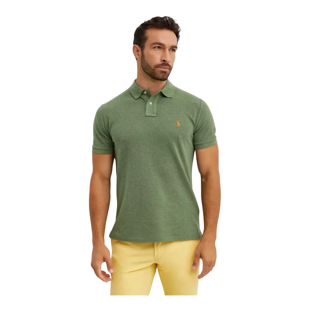 Ralph Lauren Groen poloshirt Custom Slim Fit Green Heren