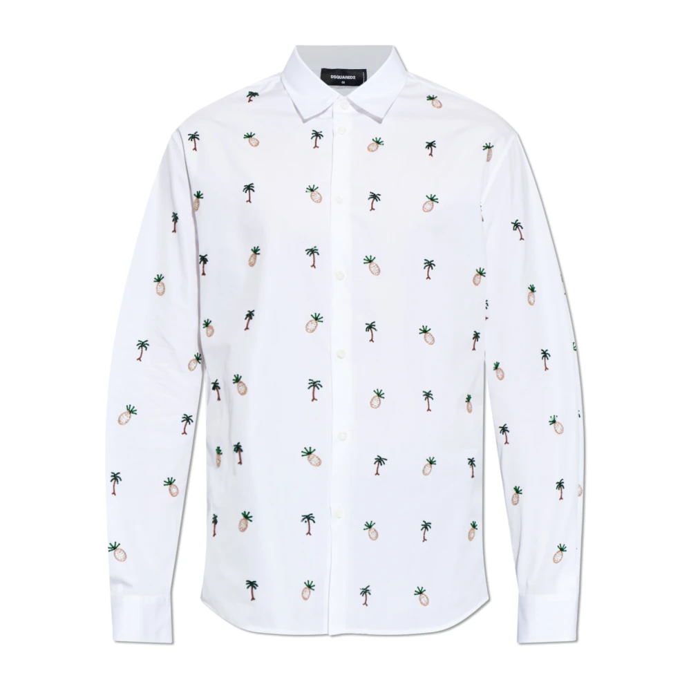 Dsquared2 Uomo Bianco Magliette, L, New,