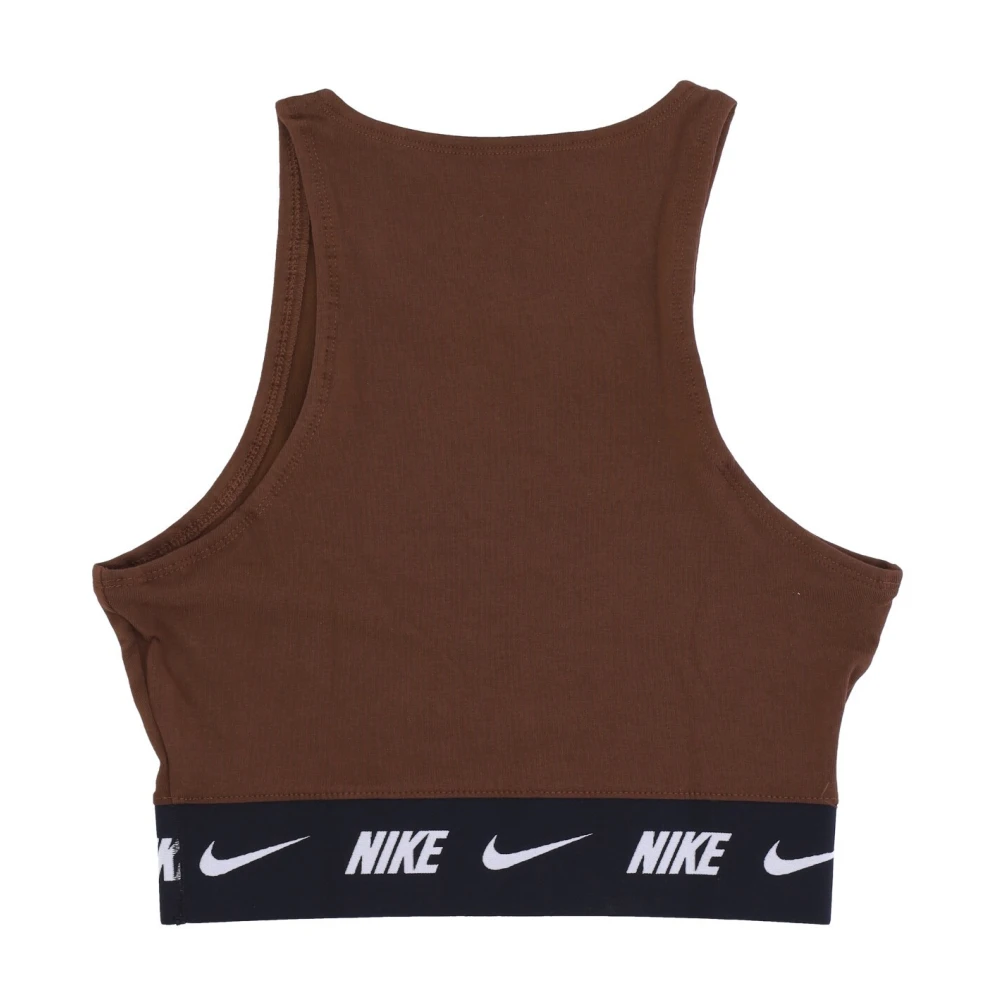 Nike Crop Tape Top Sportkleding voor dames Brown Dames