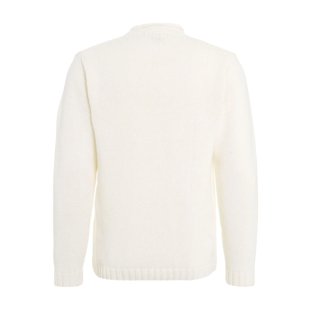 C.P. Company Witte Gebreide Trui Aw24 White Heren