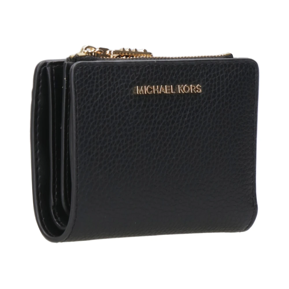 Michael Kors Portemonnee van Gelaagd Leder met Druksluiting Black Dames