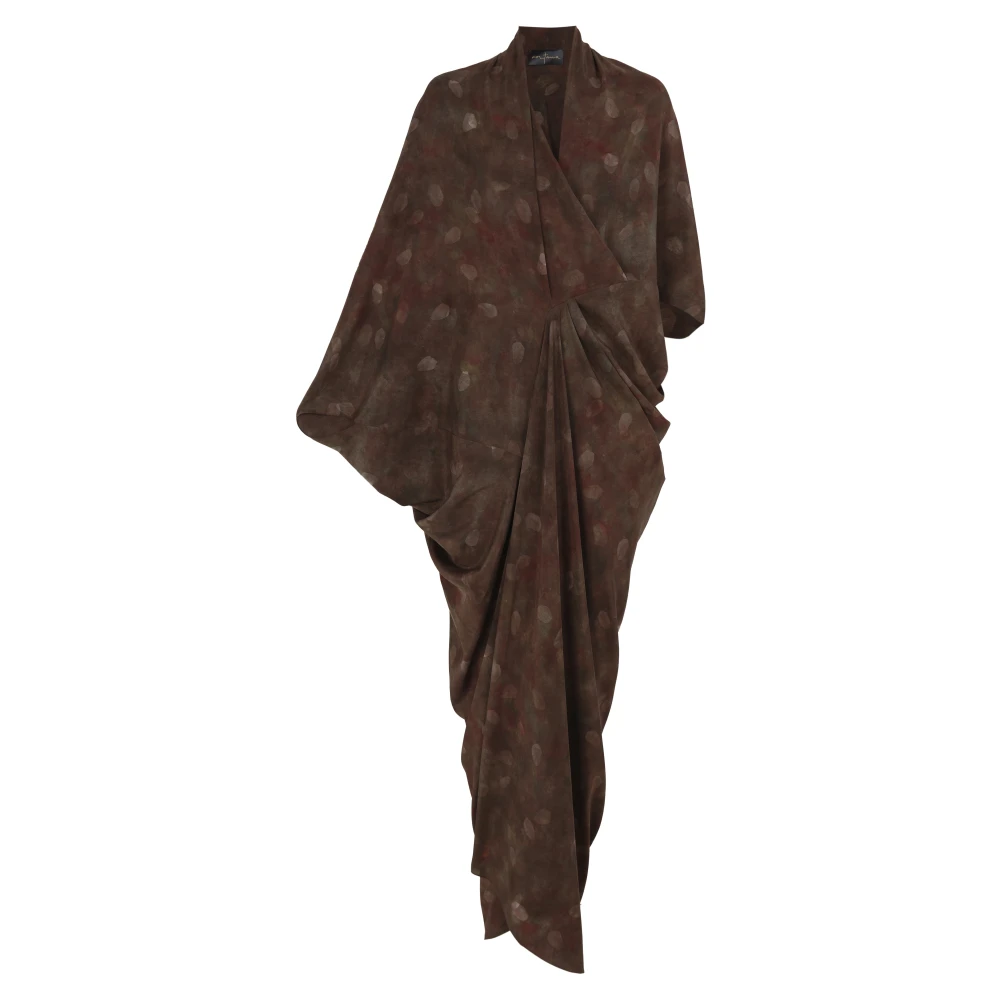 Cortana Mayu zijden aran print jurk Red Dames