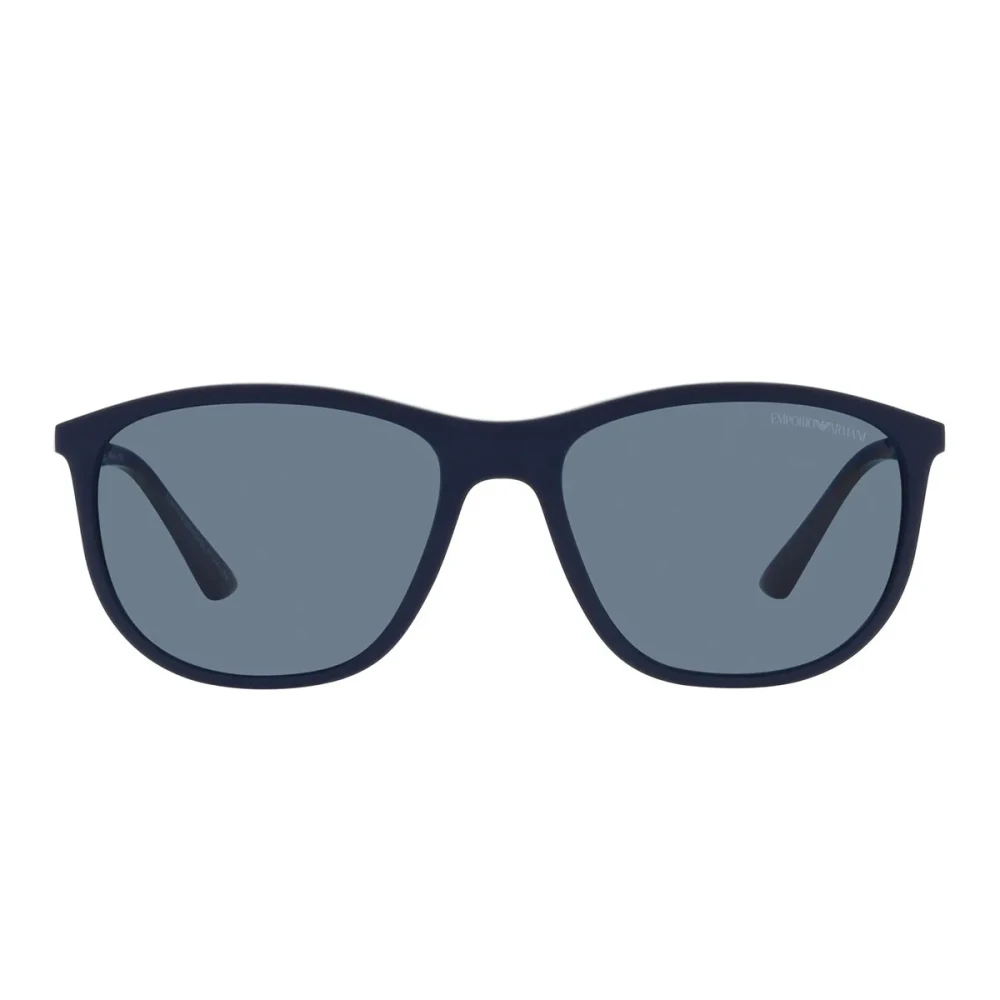 Emporio Armani Unisex Blue Sporty Rectangular Polarized Sunglasses Medium