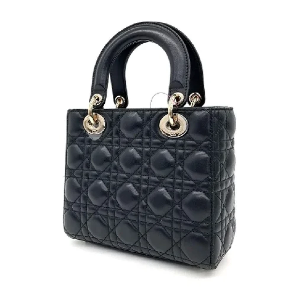 Dior Vintage Pre-owned Leather handbags Black Dames