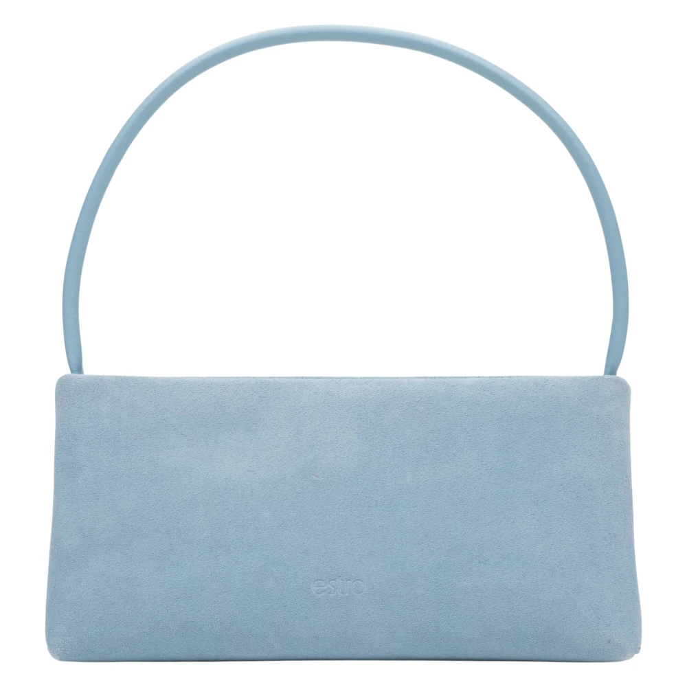 Estro Women's Blue Handbags, One Size, Genuine Velour Shoulder Bag