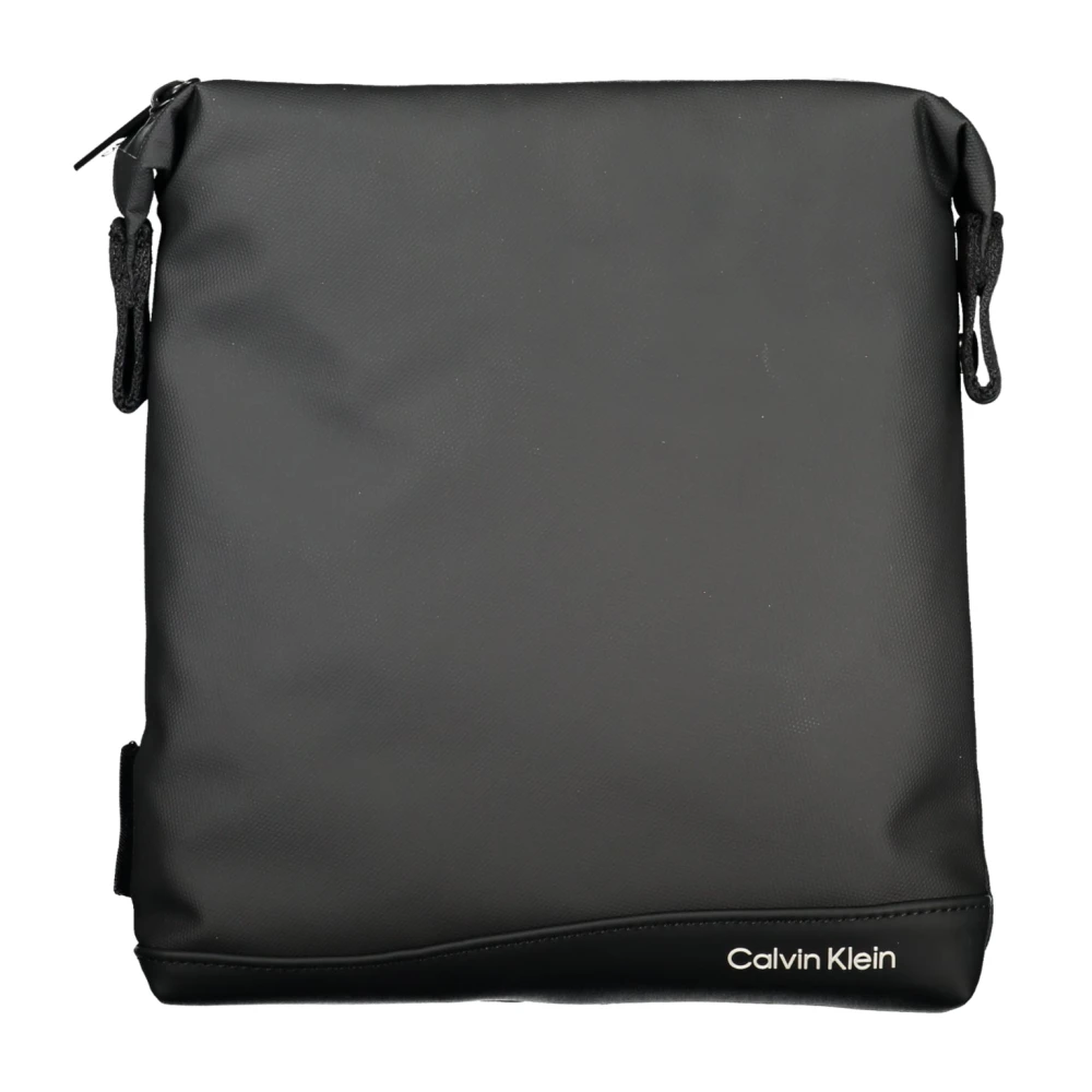 Calvin Klein Zwarte Heren Schoudertas Contrast Details Black Heren