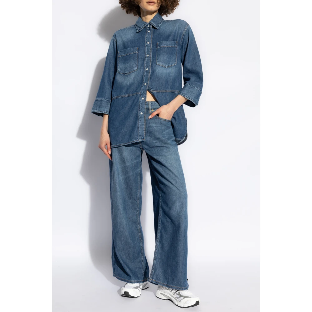 Ganni Denim overhemd Blue Dames