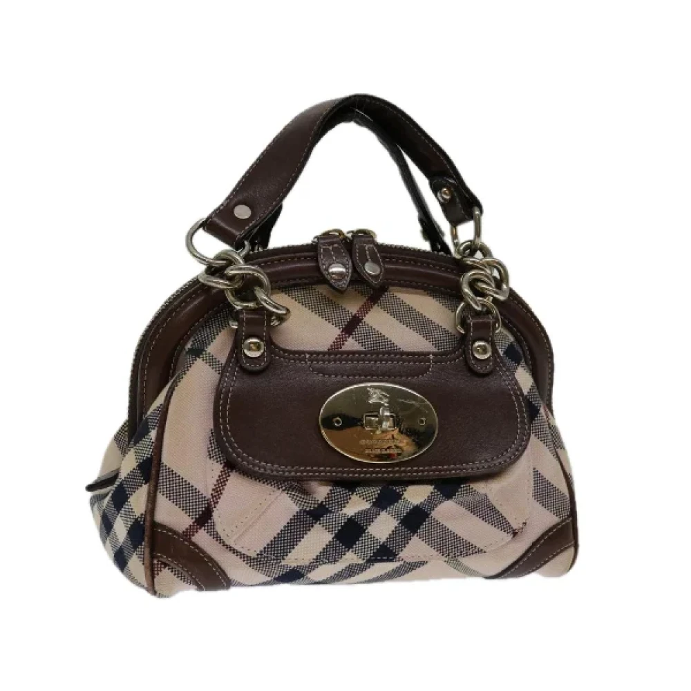 Burberry Vintage Pre-owned Cotton handbags Beige Dames