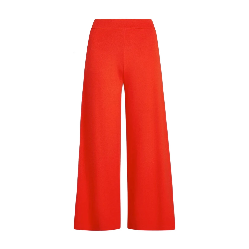 King louie Border Palazzo Cropped Pants Milano Crepe Red Dames