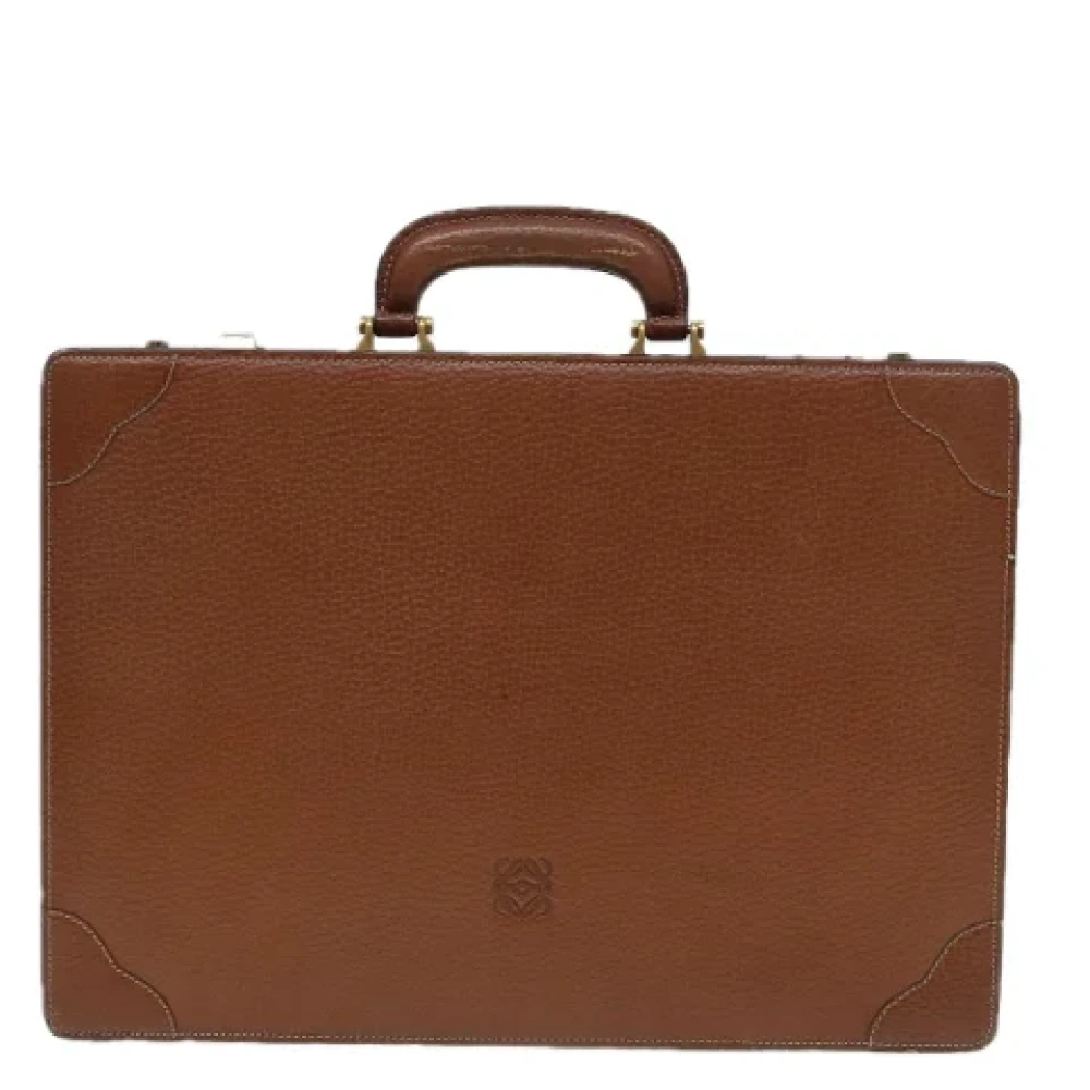 Loewe Pre-owned Leather handbags Brown Dames