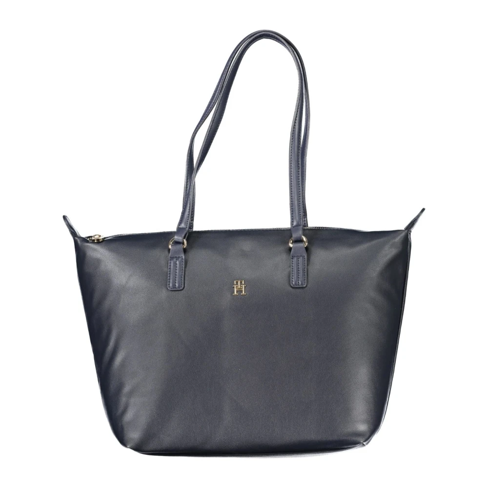 Tommy Hilfiger Women's Blue Shoulder Bag With Zip Closure
