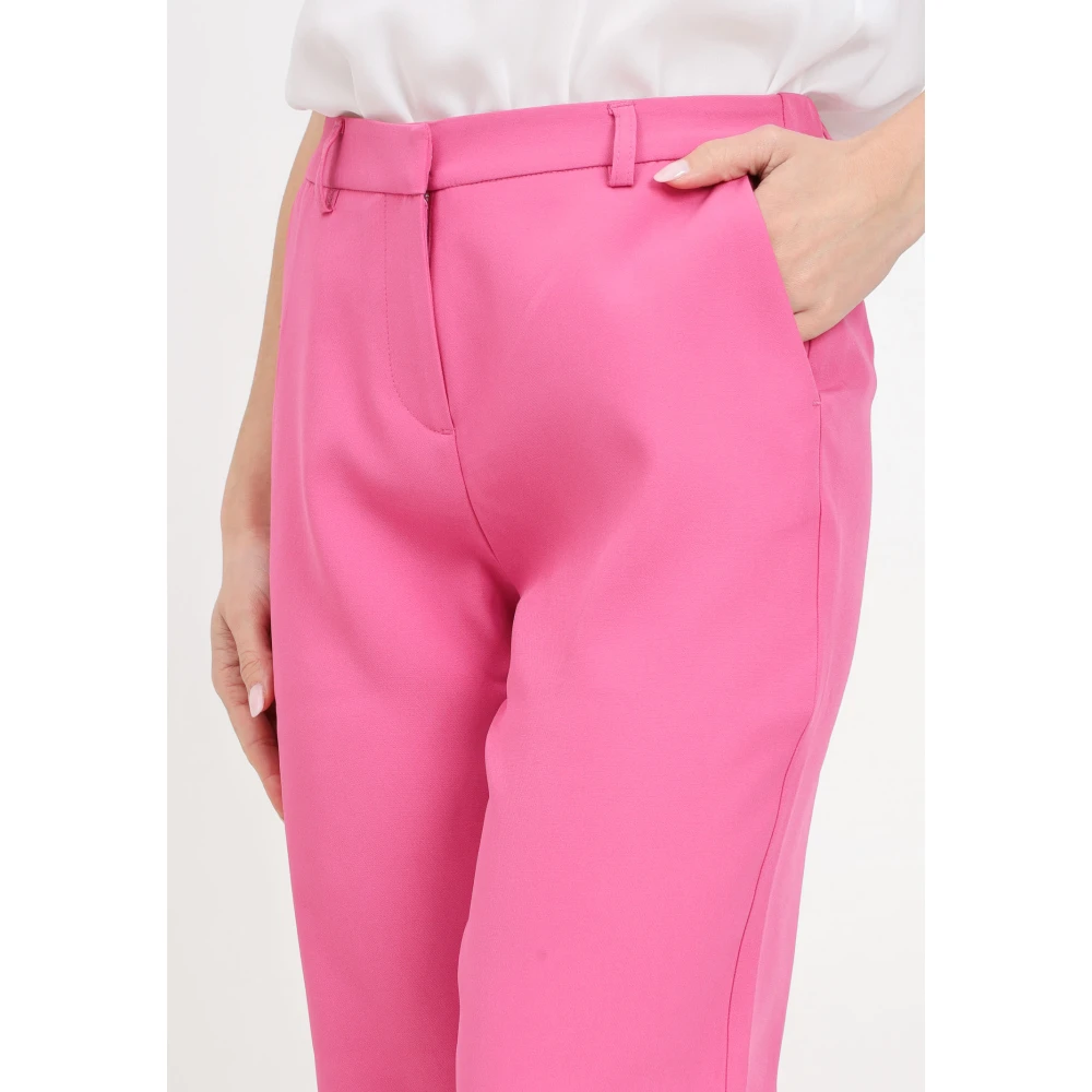 Only Slim-fit Trousers Pink Dames