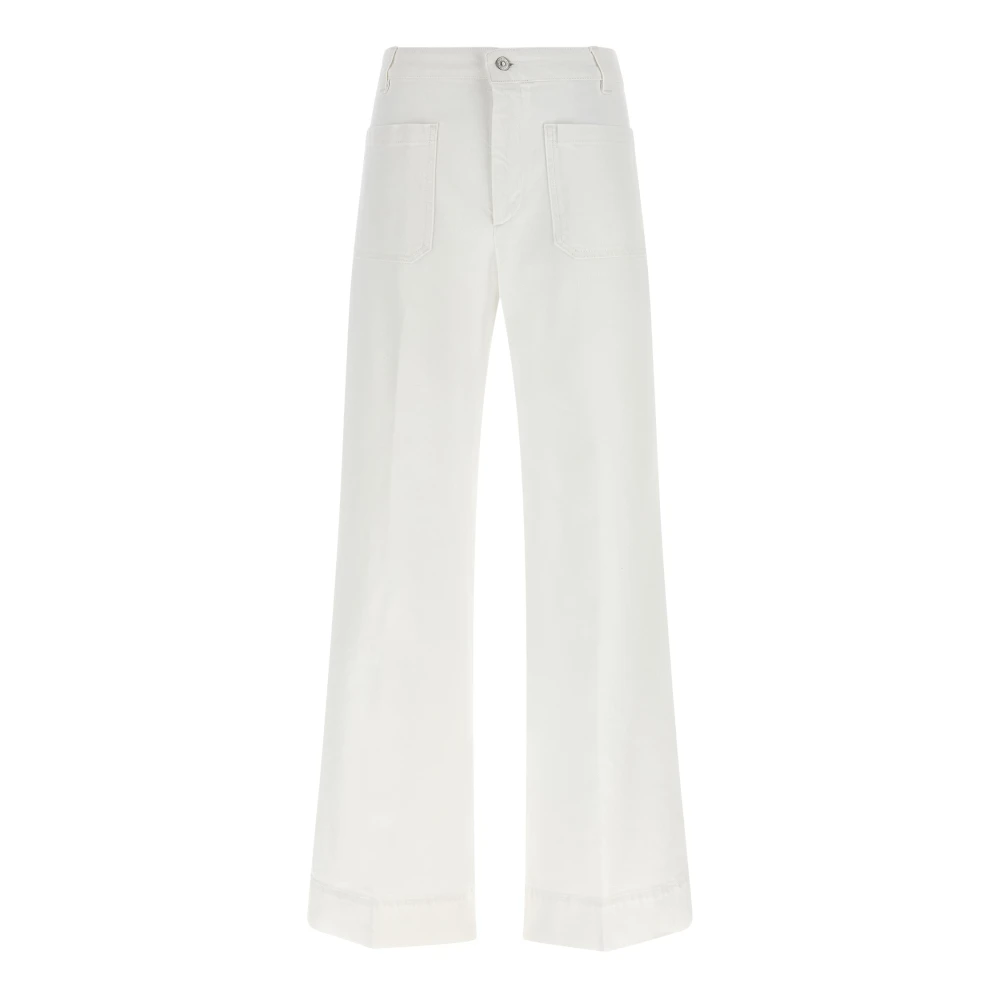 Victoria Beckham Women's White Alina Jean - Wide Jeans - W29 - Jeans