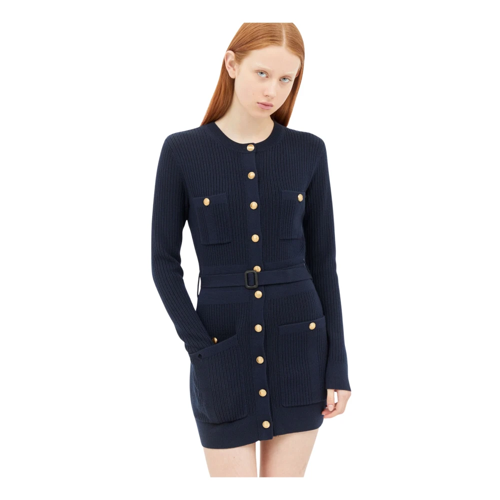 Chloé Wollen Vest met Riem Blue Dames