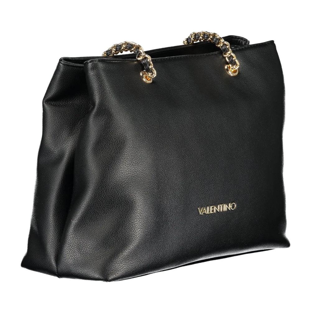 Valentino by Mario Valentino Zwarte Schoudertas met Ketting en Rits Black Dames