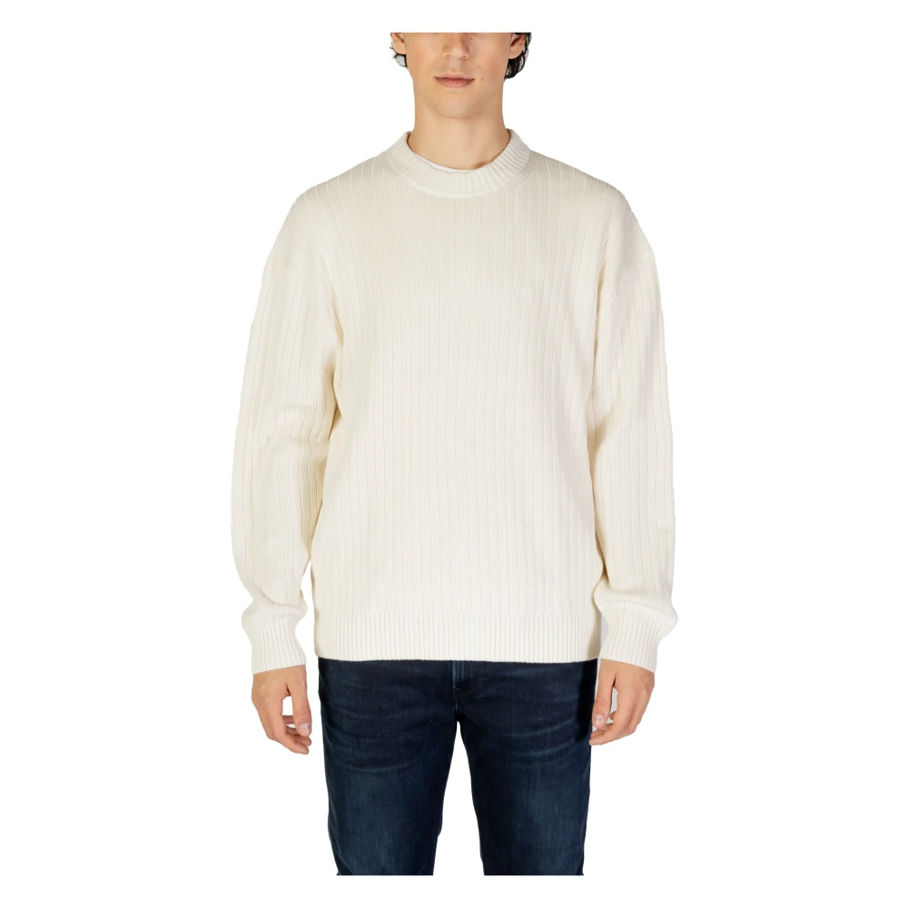 Calvin Klein Jeans Mannen Gebreide Kleding Collectie voor Herfst Winter Beige Heren