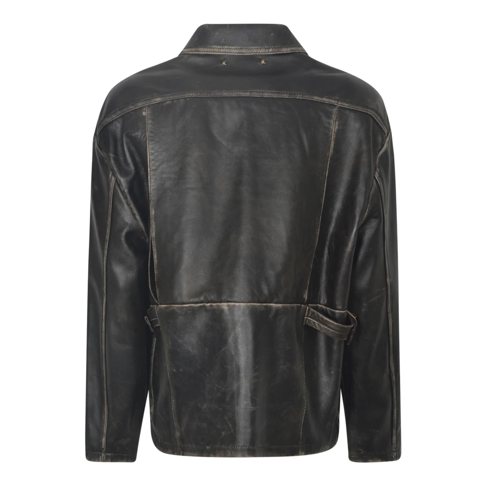 Golden Goose Vintage Bruine Leren Jas Brown Dames
