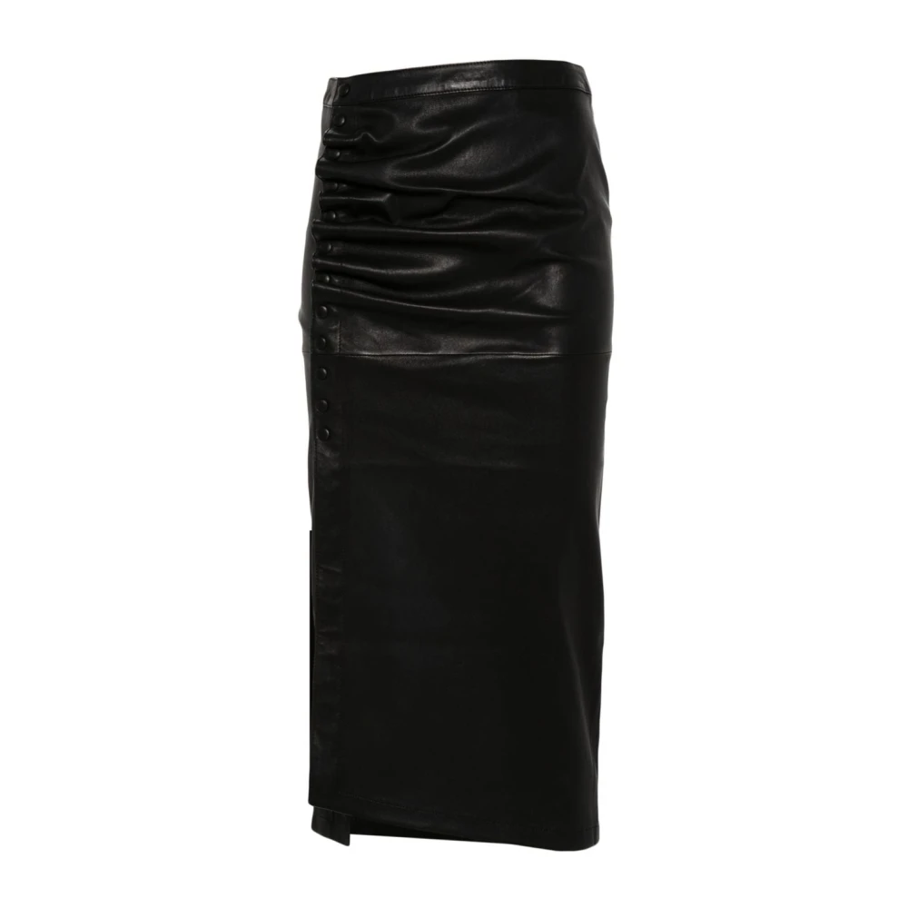 Paco Rabanne Midi Rok in Zwart Black Dames