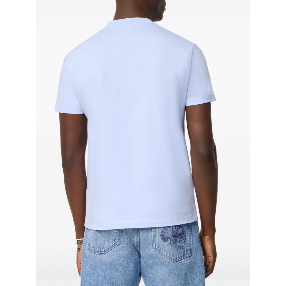 Versace Heldere Blauwe T-Shirts & Polos Blue Heren