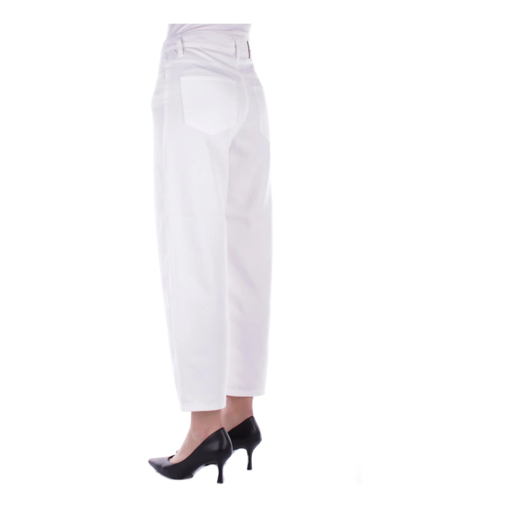 pinko Witte Broek met Rits en Zakken White Dames