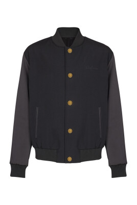 veste-varsity-en-laine-grain-de-poudre-et-satin