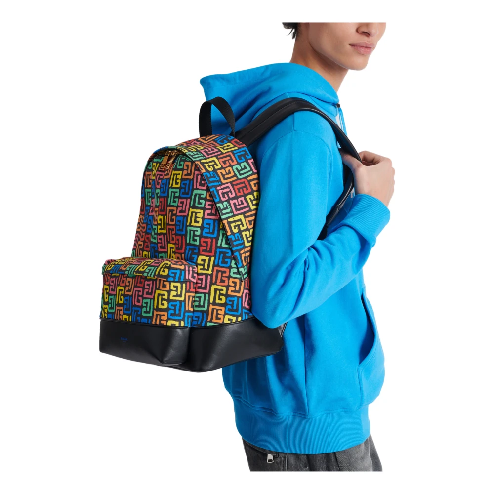Balmain Multicolor PB Labyrinth canvas rugzak Multicolor Heren