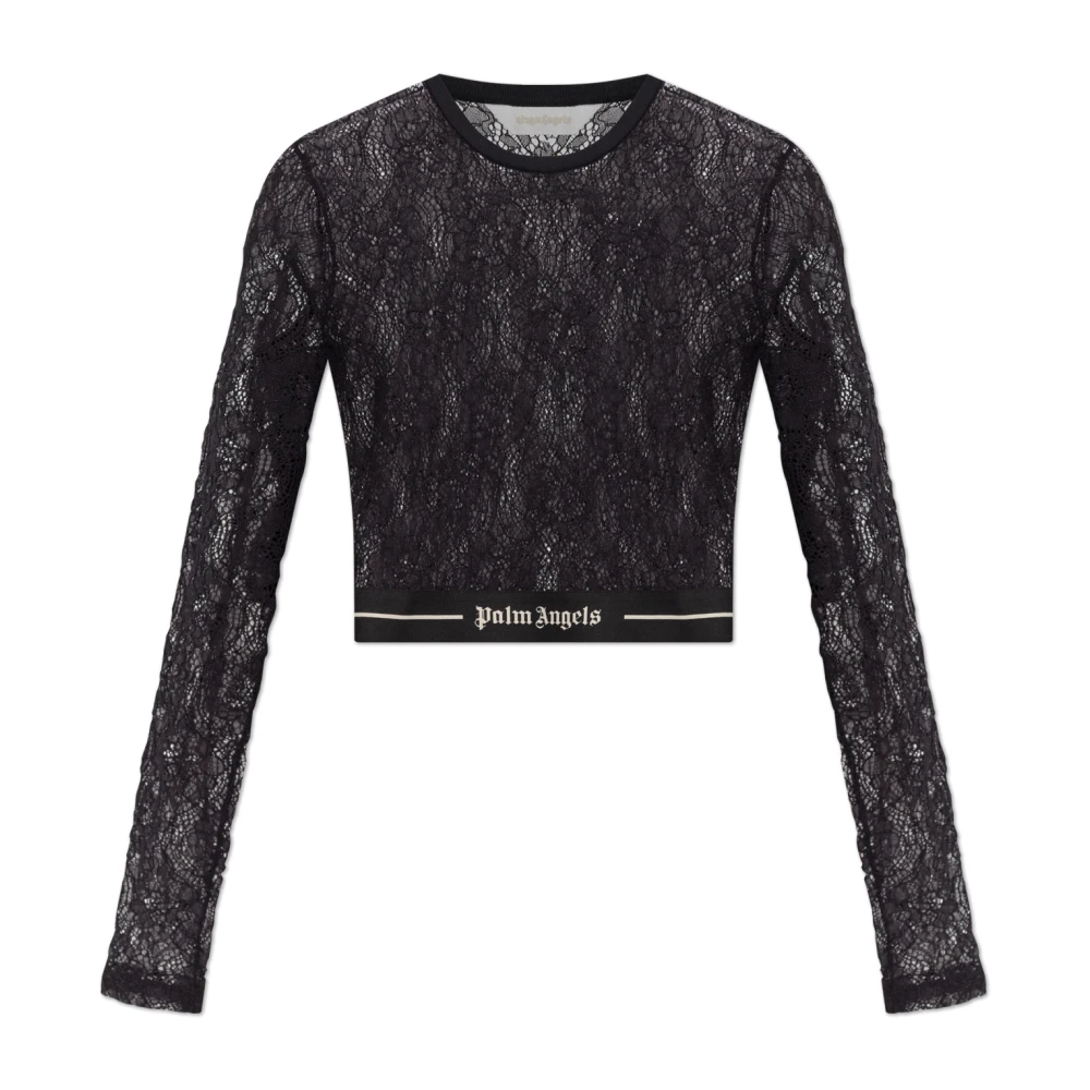 Palm Angels Femme Noir - T-Shirt Avec Logo - Tops - Taille: 40 Fr
