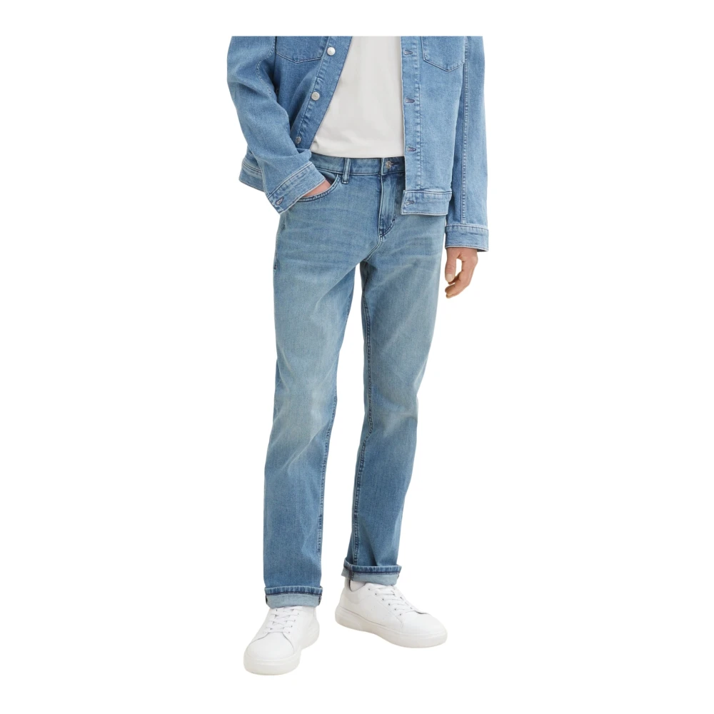 Tom Tailor Slim Jeans 5-Pocket Stijl Rits Knoop Blue Heren