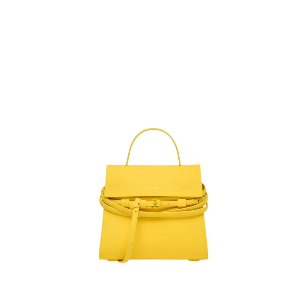 Moschino Women's Yellow Tie Me Small Handbag - Handbags - One Size - Bags