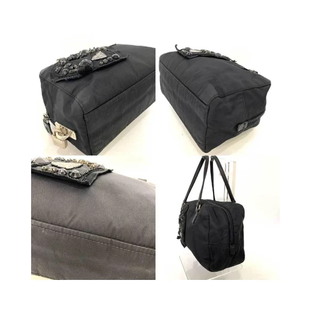 Prada Vintage Pre-owned Fabric handbags Black Dames
