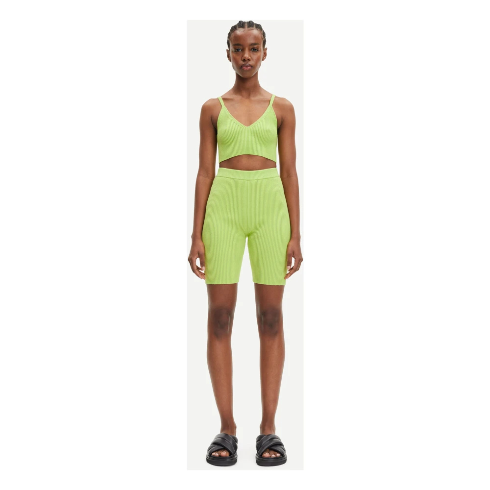 Samsøe High Waist Luna Shorts Green Dames