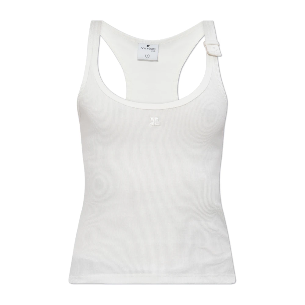 Courrèges Mouwloze top White Dames