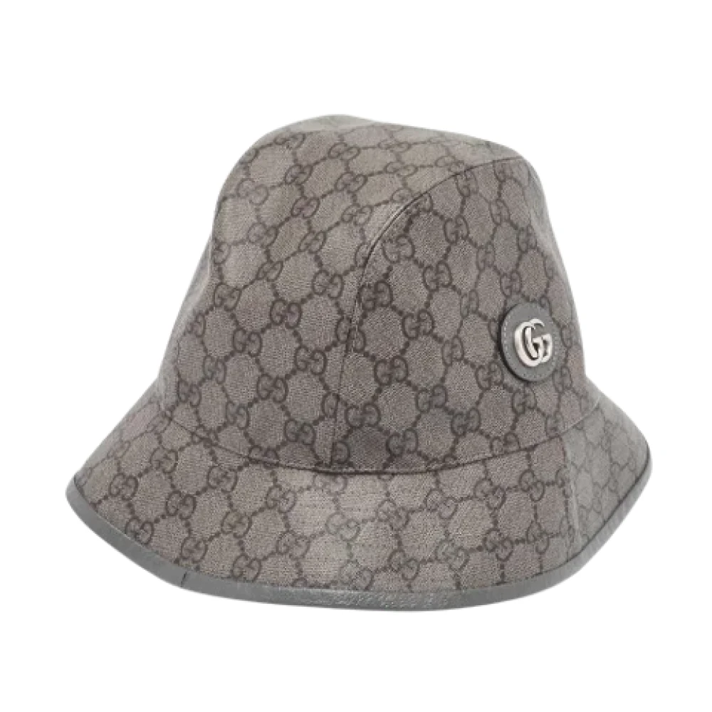 Gucci Vintage Pre-owned Bomull hattar-och-kepsar Gray, Dam