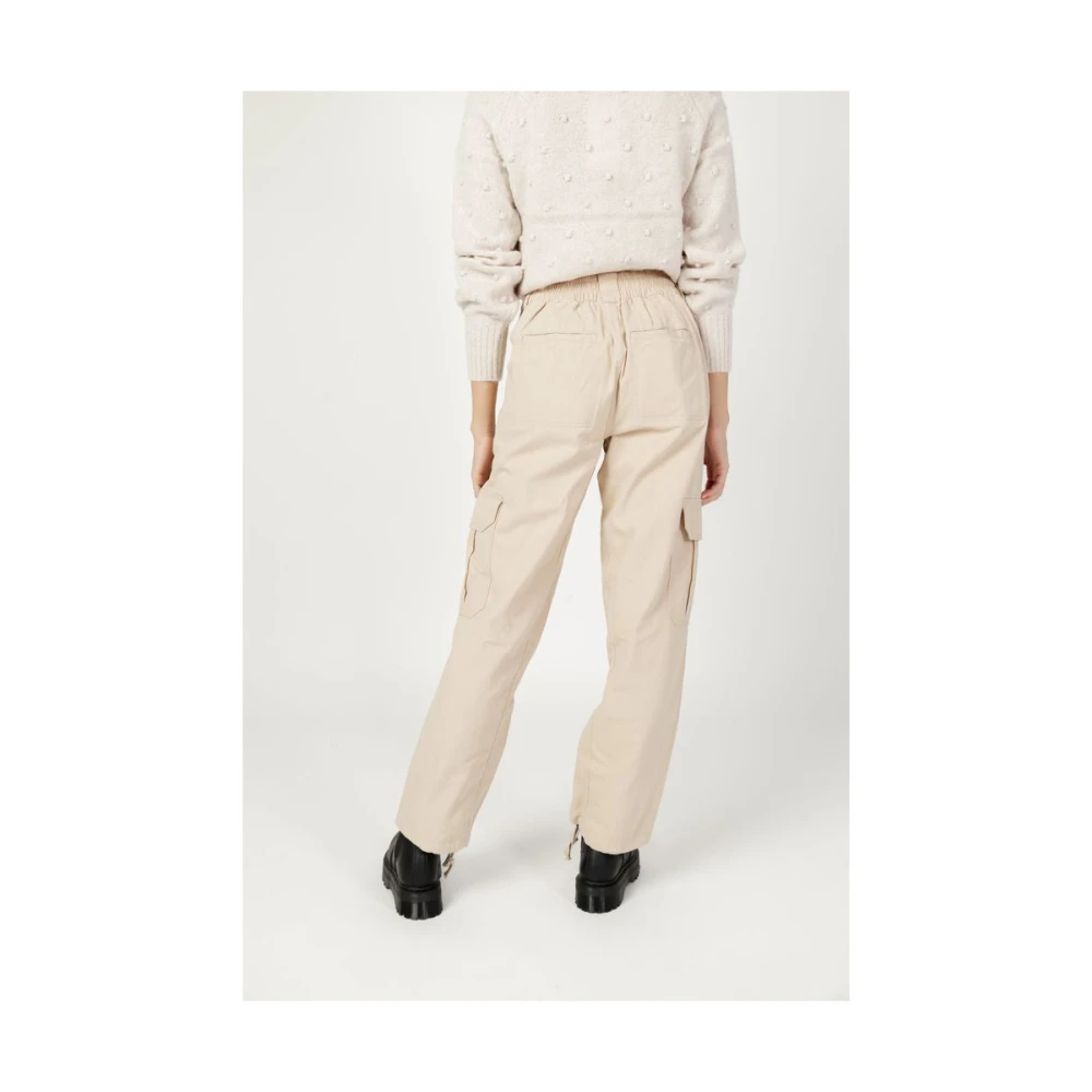 Only Beige Katoenen Jeans & Broek Beige Dames