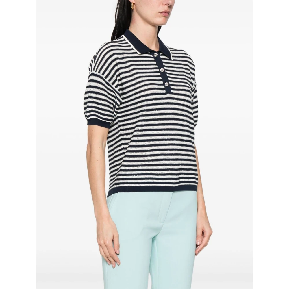 Twinset Blauwe Polo T-shirts en Polos Blue Dames