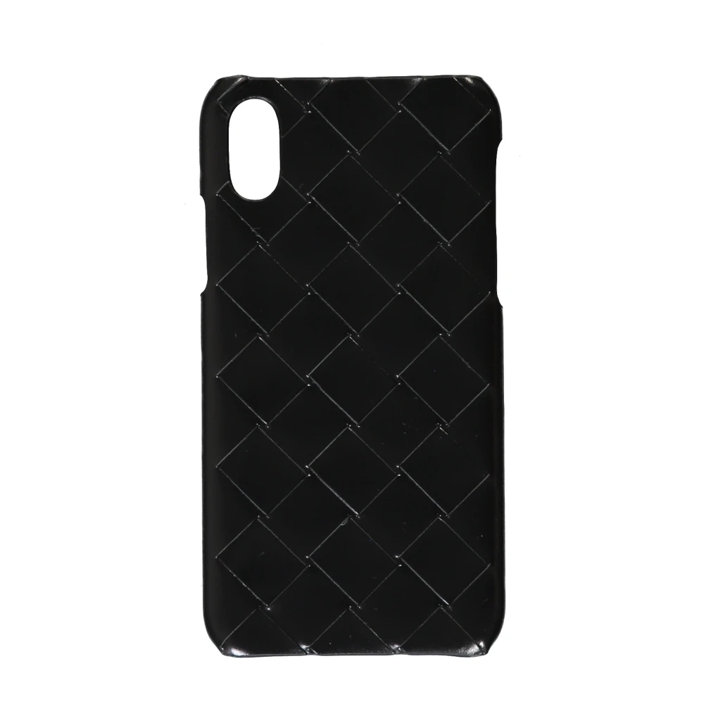 Bottega Veneta Geweven Leren iPhone Hoesje Black Heren